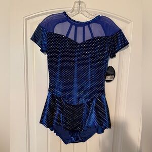 Vintage 90s Capezio Shimmering Blue Kids Dance Costume